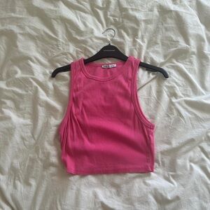 Zara Pink Sleeveless Crop Top